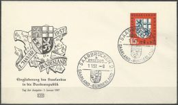 SAARLAND 1957 MI-Nr. 379 FDC - Brieven En Documenten