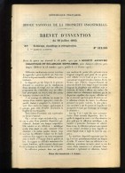 - CHEMINEE REFLECTEUR POUR LAMPE  . BREVET D´INVENTION DE 1902 . - Lámparas Y Arañas