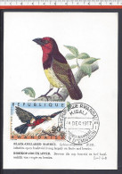 RWANDA  - JOLIE CARTE POSTALE 1ER JOUR THEME OISEAUX " BLACK-COLLARED BARBET " - - 1962-1969