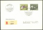 LIECHTENSTEIN  -  FOOTBALL - HURDLE RACE - 1956 - Cartas & Documentos