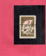 TURCHIA TURKÍA TURKEY 1957 POSTAL TAX SEGNATASSE GLOBE AND FLAG GLOBO E BANDIERA 1k MNH - Strafport