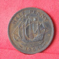 GREAT BRITAIN  1/2  PENNY  1964   KM# 896  -    (Nº12344) - C. 1/2 Penny