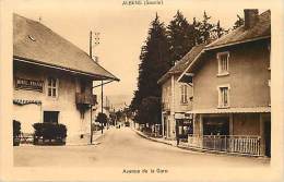 - Ref -H708- Savoie - Albens - Avenue De La Gare - Hotel De France - Magasin - Carte Bon Etat- - Albens