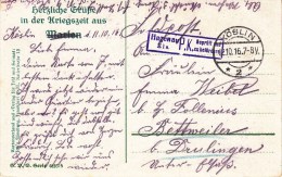 CP De KÖSLIN Du 12.10.16 Avec Censure De HAGUENAU - Guerre De 1914-18
