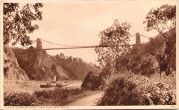 Clifton Suspension Bridge From River Bank Bristol - Bristol