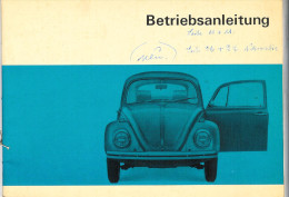 Betriebsanleitung VW 1500, VW 1300 , VW 1200  Ausgabe 1969 Nr. 158.265.00 , Guter Zustand - Technik