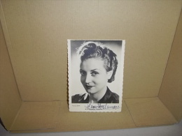 JOLIE CARTE PHOTO D'EPOQUE LISE DELAMARE AVEC VERITABLE AUTOGRAPHE 10,5 X 14,5 - Autographs