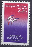 ANDORRE  FRANCAIS - Yvert - 376** - Cote 1,40 € - Bicentenaire De La Révolution - Franz. Revolution