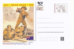 Czech Rep. / Postal Stat. (Pre2014/31) Great War (WWI) 11 Australia: Norman Lindsay "The Trumpet Calls" - WW1 (I Guerra Mundial)