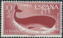 Fernando Po 1960 Day Of Stamp: Sperm Whale. Mi 188 MNH - Baleines