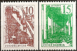 YUGOSLAVIA 1961 Coil Stamps Definitive Major Cities & Basic Industry Set MNH - Unused Stamps