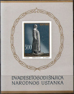 YUGOSLAVIA 1961 20th Anniversary Of Yugoslav Insurrection S/s MNH - Unused Stamps
