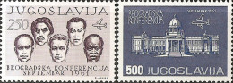 YUGOSLAVIA 1961 Non-aligned Countries Conference Belgrade Air Set MNH - Ongebruikt