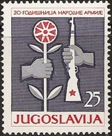 YUGOSLAVIA 1961 20th Anniversary Of Yugoslav Partisan Army MNH - Nuevos
