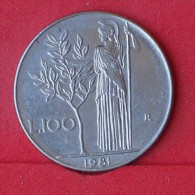 ITALY  100  LIRE  1981   KM# 96,1  -    (Nº12376) - 100 Lire