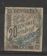 #86# COLONIES GENERALES TAXE N° 8 Oblitéré En Bleu CORR D'ARMEES St-Denis (Réunion)  RARE +++ - Portomarken