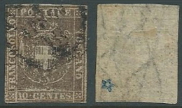 1860 TOSCANA USATO STEMMA DI SAVOIA 10 CENT - A123 - Toskana