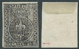 1852 PARMA USATO GIGLIO 10 CENT - A123 - Parme