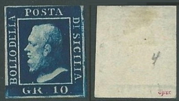 1859 SICILIA EFFIGIE 10 GR SENZA GOMMA - A123 - Sicilia