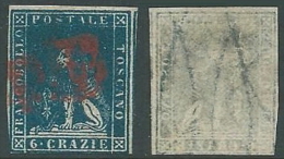 1857 TOSCANA USATO MARZOCCO 6 CR - A123 - Toscane