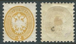 1864-65 LOMBARDO VENETO MANTOVA AQUILA 2 S D. 9 1/2 MH * - A121 - Lombardo-Vénétie
