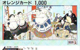 Télécarte  Japon * SUMO (716)  LUTTE  LUTTEURS WORSTELEN * JUDO * Kampf Wrestling *  LUCHA * PHONECARD JAPAN * - Sport