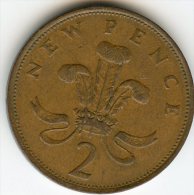 Grande Bretagne Great Britain 2 New Pence 1975 KM 916 - 2 Pence & 2 New Pence
