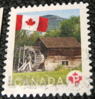 Canada 2010 Flag Over Historic Mills Keremeos Grist Mill P - Used - Gebruikt