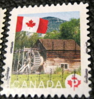 Canada 2010 Flag Over Historic Mills Keremeos Grist Mill P - Used - Gebruikt