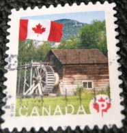 Canada 2010 Flag Over Historic Mills Keremeos Grist Mill P - Used - Gebruikt