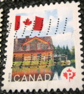 Canada 2010 Flag Over Historic Mills Riordon Grist Mill P - Used - Gebruikt