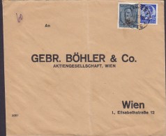 Yugoslavia ZAGREB 1935 Cover Brief To GEBR. BÖHLER & Co. WIEN (2 Scans) - Cartas & Documentos