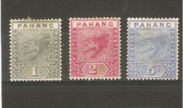 MALAYA PAHANG 1891 - 1895 SET SG 11-13 MOUNTED MINT  Cat £25 - Pahang