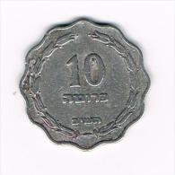 *** ISRAEL  10  PRUTAH  1952 - Israel