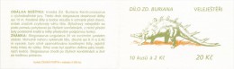 Czech Rep. / Stamps Booklet (1994) 0042-0044 ZS 1 (3 Pcs.) Zdenek Burian (1905-1981) Czech Painter: "Dinosaurs" (I0145) - Unused Stamps