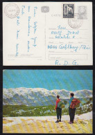 Rumänien Romania 1968 Uprated Stationery Card Picture Hiking To GEHLBERG Germany - Lettres & Documents