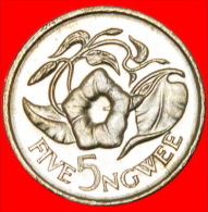 * GREAT BRITAIN (1968-1987): ZAMBIA  5 NGWEE 1978 FLOWER UNCOMMON!  LOW STARTNO RESERVE!!! - Sambia