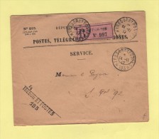 Tresor Et Postes 193 - Recommande En Franchise - 14-11-1917 - Oorlog 1939-45