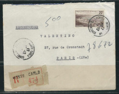 MONACO N° 272 Obl. Seul S/Lettre Rec. - Briefe U. Dokumente