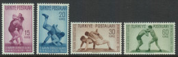 Turkey 1949 European Championships In Freestyle Wrestling. Mi 1231-1234 - Nuovi