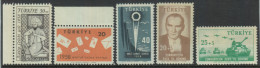 Turkey 1958 Selection. Mi 1607-1609, 1613-1614 MNH - Nuovi