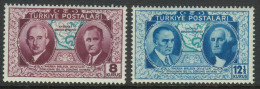 Turkey 1939 150th Anniversary Of The Constitution Of The United States. Part Set (highest Values) Mi 1051-1052 MNH - Nuevos