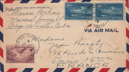 Lettre Cuba Pour La France - Luchtpost