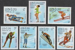 LAOS Jeux Olympiques, SARAJEVO 84. Yvert N°525/31 ** MNH - Winter 1984: Sarajevo