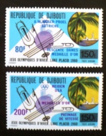 DJIBOUTI Jeux Olympiques, LAKE PLACID 1980. Yvert PA 141/42 ** MNH - Invierno 1980: Lake Placid