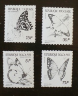 TOGO Papillons, Papillon, Insectes Yvert N°1289/92. Variété De Couleurs. MNH ** (3) - Schmetterlinge