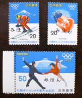 JAPON Jeux Olympiques Sapporo, Yvert N° 1038/40 **. MNH// SURCHARGE SPECIMEN/ OVERPRINT SPECIMEN - Invierno 1972: Sapporo