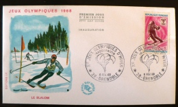 FRANCE Jeux Olympiques, GRENOBLE 1968. Yvert 1547 FDC. Enveloppe 1er Jour. - Winter 1968: Grenoble