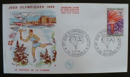 FRANCE Jeux Olympiques, GRENOBLE 1968. Yvert 1545 FDC. Enveloppe 1er Jour. - Winter 1968: Grenoble