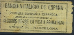 BILLETE DE BARCELONA TRAMWAYS COMP. LTD. CON PROPAGANDA // 1900 // VER NOTA - Europa
